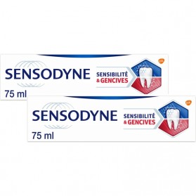 Sensodyne Dentifrice Sensibilité & Gencives Menthe Fraîche 2 x 75ml