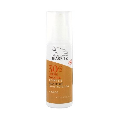 LABORATOIRES DE BIARRITZ ALGA MARIS CRÈME SOLAIRE TEINTÉE VISAGE SPF 30 BIO 50 ML - TEINTE : DORÉE