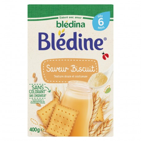 BLEDINA Céréales bébé dès 6 mois saveur biscuitée 400g BLEDINA Céréales bébé dès 6 mois saveur biscuitée 400g