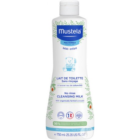 Mustela Eau nettoyante sans rinçage Bio - Toilette visage, siège