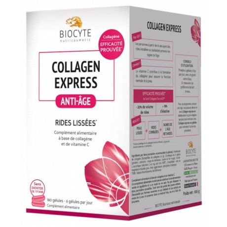 BIOCYTE COLLAGEN EXPRESS ANTI-AGE RIDES LISSÉES 180 GÉLULES BIOCYTE COLLAGEN EXPRESS ANTI-AGE RIDES LISSÉES 180 GÉLULES