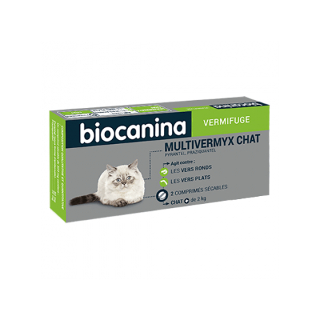 BIOCANINA Multivermyx Vermifuge Chat - 2 comprimés