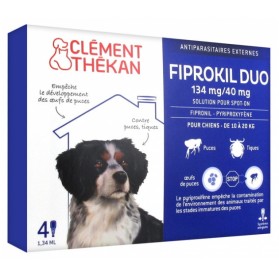 CLÉMENT THÉKAN FIPROKIL DUO 134 MG/40 MG CHIEN 4 PIPETTES