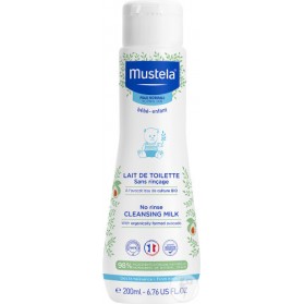 Mustela Lait De Toilette Sans Rinçage À L'Avocat Bio Visage Et Siège Peau Normale 200ml