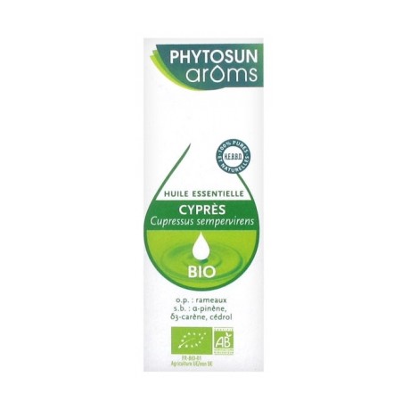 PHYTOSUN ARÔMS CYPRÈS (CUPRESSUS SEMPERVIRENS) BIO 10 ML PHYTOSUN ARÔMS CYPRÈS (CUPRESSUS SEMPERVIRENS) BIO 10 ML