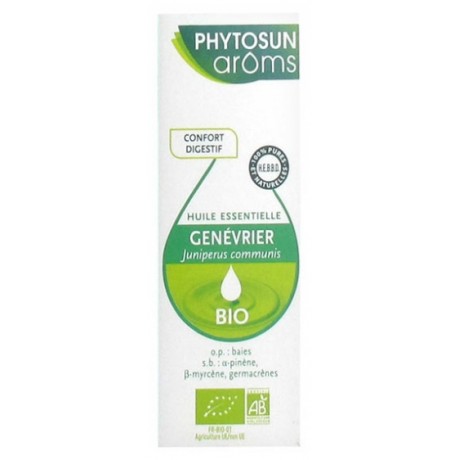 PHYTOSUN ARÔMS HUILE ESSENTIELLE GENÉVRIER (JUNIPERUS COMMUNIS) BIO 5 ML PHYTOSUN ARÔMS HUILE ESSENTIELLE GENÉVRIER (JUNIPERUS COMMUNIS) BIO 5 ML