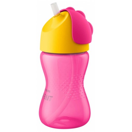 AVENT TASSE À PAILLE COURBÉE 300 ML - COULEUR : ROSE - 44875 