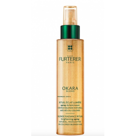 RENE FURTERER OKARA BLOND SPRAY ECLAIRCISSANT SANS RINCAGE CHEVEUX BLONDS NATURELS MECHES OU COLORES 150ML