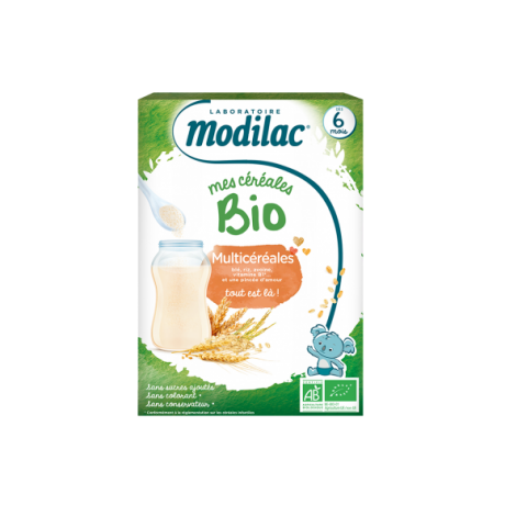 MODILAC MES CÉRÉALES MULTICÉRÉALES BIO 250G DÈS 6 MOIS MODILAC MES CÉRÉALES MULTICÉRÉALES BIO 250G DÈS 6 MOIS