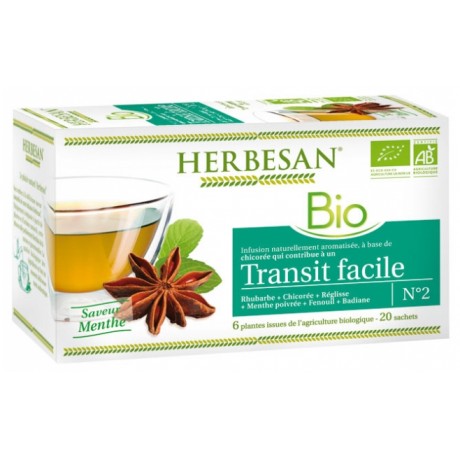 Herbesan Infusion Thé Vert Minceur Bio 20 Sachets