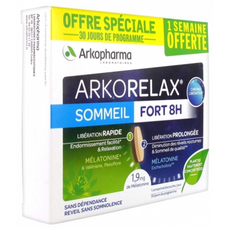 ARKOPHARMA ARKORELAX SOMMEIL FORT 8H 30 COMPRIMÉS OFFRE SPÉCIALE ARKOPHARMA ARKORELAX SOMMEIL FORT 8H 30 COMPRIMÉS OFFRE SPÉCIALE