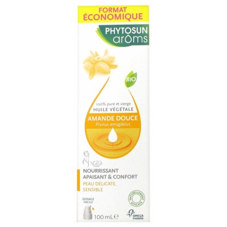 PHYTOSUN ARÔMS HUILE VÉGÉTALE D'AMANDE DOUCE 100 ML PHYTOSUN ARÔMS HUILE VÉGÉTALE D'AMANDE DOUCE 100 ML