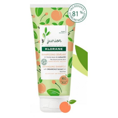 KLORANE JUNIOR SHAMPOOING DEMELANT PECHE 200ML KLORANE JUNIOR SHAMPOOING DEMELANT PECHE 200ML