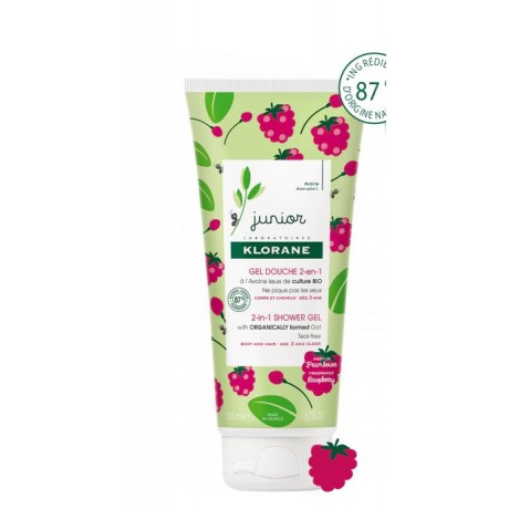 KLORANE JUNIOR GEL DOUCHE 2-en1 Framboise 200ml KLORANE JUNIOR GEL DOUCHE 2-en1 Framboise 200ml