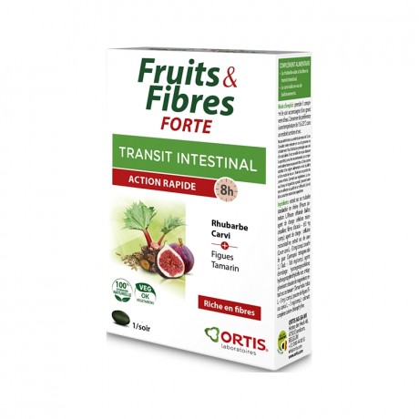 Ortis Fruits & Fibres Forte Transit Intestinal Action Rapide 12 Comprimés