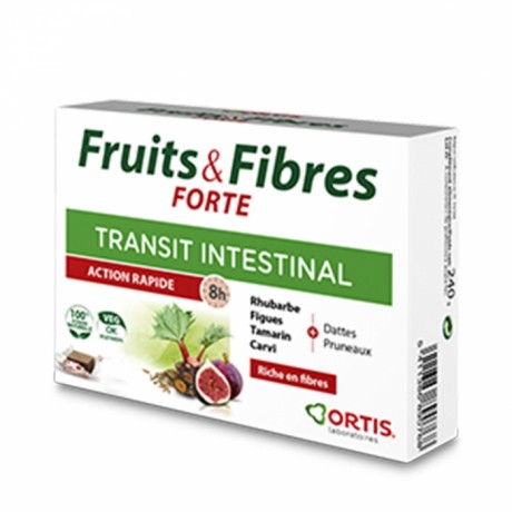 FRUITS & FIBRES FORTE TRANSIT INTESTINAL 12 CUBES A MACHER