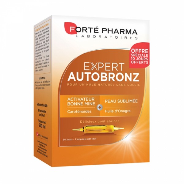Forté pharma expert autobronzant cure 1 mois 30 ampoules