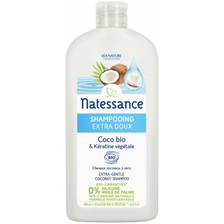 NATESSANCE SHAMPOOING EXTRA DOUX COCO BIO ET KÉRATINE VÉGÉTALE 500 ML NATESSANCE SHAMPOOING EXTRA DOUX COCO BIO ET KÉRATINE VÉGÉTALE 500 ML
