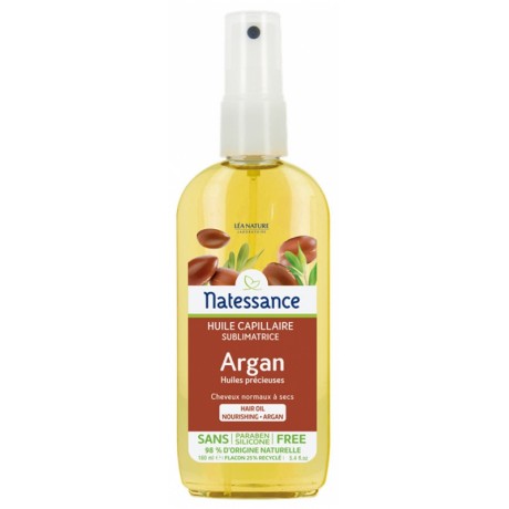 NATESSANCE HUILE CAPILLAIRE SUBLIMATRICE ARGAN SANS RINÇAGE 160 ML