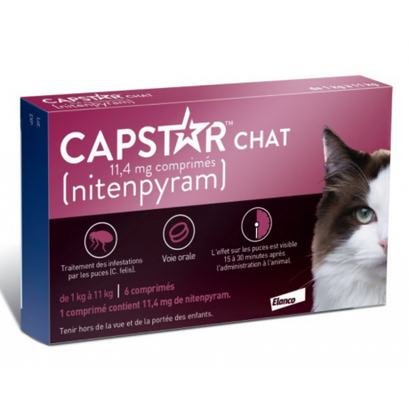 CAPSTAR Chat 11,4mg 6 comprimés CAPSTAR Chat 11,4mg 6 comprimés
