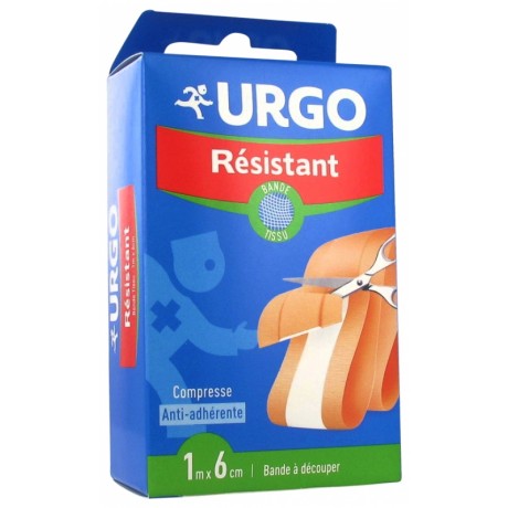 URGO RÉSISTANT BANDE À DÉCOUPER ANTI-ADHÉRENTE 6 CM X 1 M URGO RÉSISTANT BANDE À DÉCOUPER ANTI-ADHÉRENTE 6 CM X 1 M