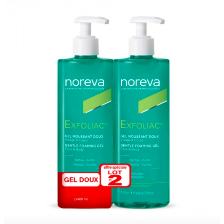 NOREVA EXFOLIAC GEL MOUSSANT EXFOLIAC 2X400ML