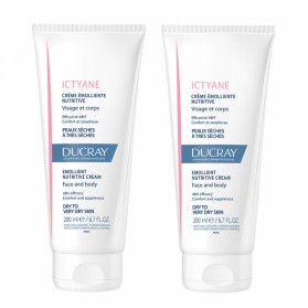 Ducray Ictyane Crème Emolliente Nutritive Lot de 2 x 200ml