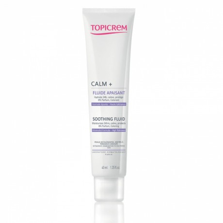 TOPICREM CALM+ FLUIDE APAISANT PEAUX INTOLERANTES MIXTES A TENDANCE GRASSES 40ML