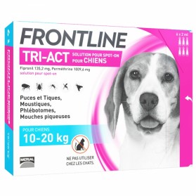 FRONTLINE - Tri-Act - Spot-on chiens 10 à 20kg, 6 pipettes de 4ml