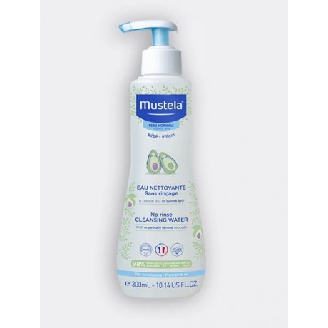 Mustela Cleansing Water No-Rinsing With Avocado - Eau nettoyante à  l'extrait d'avocat pour visage et corps