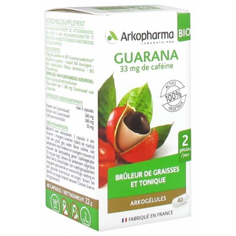 ARKOPHARMA ARKOGÉLULES GUARANA BIO 40 GÉLULES ARKOPHARMA ARKOGÉLULES GUARANA BIO 40 GÉLULES