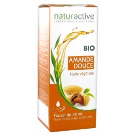 Huile végétale d'amande douce Bio 50 ml Naturactive soin nourrissant en  massage corporel