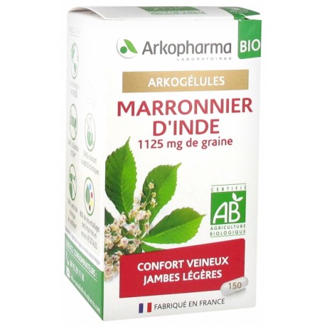 ARKOPHARMA ARKOGÉLULES MARRONNIER D'INDE BIO 150 GÉLULES