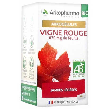 ARKOPHARMA ARKOGÉLULES VIGNE ROUGE BIO 45 GÉLULES ARKOPHARMA ARKOGÉLULES VIGNE ROUGE BIO 45 GÉLULES