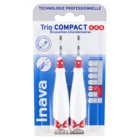 INAVA TRIO COMPACT 6 BROSSETTES INTERDENTAIRES - TAILLE : ISO4 1,5 MM ROUGE