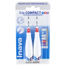 INAVA TRIO COMPACT 6 BROSSETTES INTERDENTAIRES - TAILLE : ISO1/4/5 0,8/1,5/1,8 MM