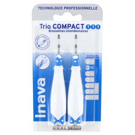 INAVA TRIO COMPACT 6 BROSSETTES INTERDENTAIRES - TAILLE : ISO1 0,8 MM INAVA TRIO COMPACT 6 BROSSETTES INTERDENTAIRES - TAILLE : ISO1 0,8 MM