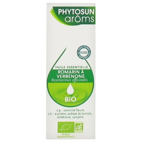 PHYTOSUN ARÔMS HUILE ESSENTIELLE ROMARIN À VERBÉNONE (ROSMARINUS OFFICINALIS) BIO 5 ML PHYTOSUN ARÔMS HUILE ESSENTIELLE ROMARIN À VERBÉNONE (ROSMARINUS OFFICINALIS) BIO 5 ML