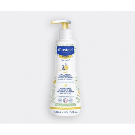 MUSTELA Gel lavant nourrissant au Cold Cream à la cire d'abeille bio 300ml