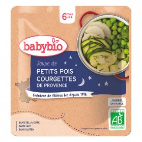 BABYBIO Doypack soupe petits pois courgette - 190g