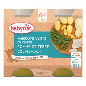 BABYBIO Petits pots légumes colin sauvage - 2x200g