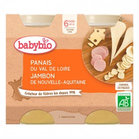 BABYBIO Petits pots Panais Jambon Gruyère 2x200g