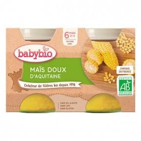 BABYBIO Petits pots Maïs doux d'Aquitaine dès 6 mois 2x130gr