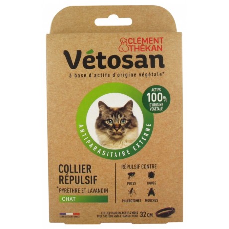 CLÉMENT THÉKAN VÉTOSAN COLLIER RÉPULSIF CHAT 32 CM CLÉMENT THÉKAN VÉTOSAN COLLIER RÉPULSIF CHAT 32 CM