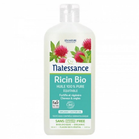 NATESSANCE HUILE DE RICIN BIO EQUITABLE HUILE PURE FORTIFIE ET REGENERE 250ML NATESSANCE HUILE DE RICIN BIO EQUITABLE HUILE PURE FORTIFIE ET REGENERE 250ML
