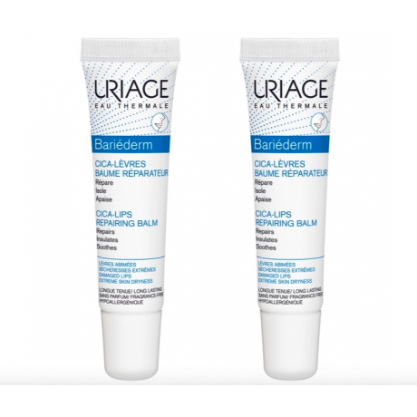 URIAGE BARIEDERM CICA-LEVRES BAUME REPARATEUR LEVRES ABIMEES 2X15ML URIAGE BARIEDERM CICA-LEVRES BAUME REPARATEUR LEVRES ABIMEES 2X15ML