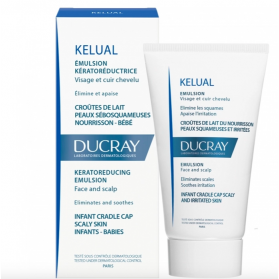 DUCRAY KELUAL EMULSION KERATOREDUCTRICE CROUTES DE LAIT NOURRISSON VISAGE ET CUIR CHEVELU 50ML