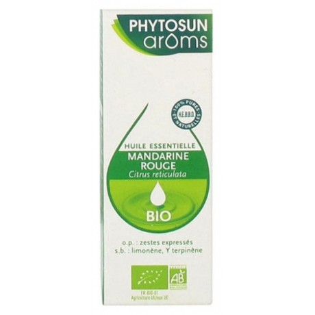 PHYTOSUN ARÔMS HUILE ESSENTIELLE MANDARINE ROUGE (CITRUS RETICULATA) BIO 10 ML