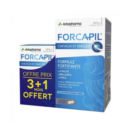 ARKOPHARMA FORCAPIL FORMULE FORTIFIANTE CHEVEUX ET ONGLES 180 + 60 GELULES ARKOPHARMA FORCAPIL FORMULE FORTIFIANTE CHEVEUX ET ONGLES 180 + 60 GELULES