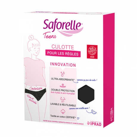 SAFORELLE CULOTTE TEEN TAILLE 12ANS Noire étoilée